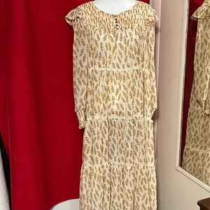 Long tiered chiffon dress